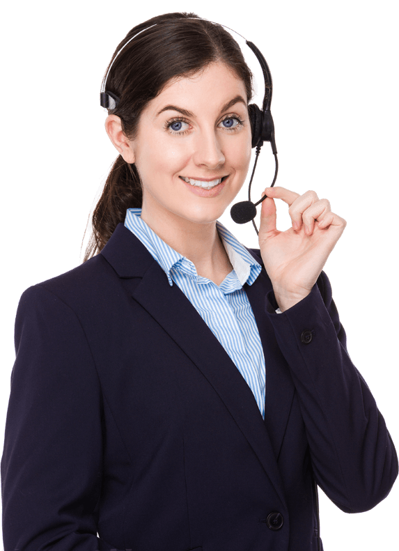 Teleoperadora con auriculares